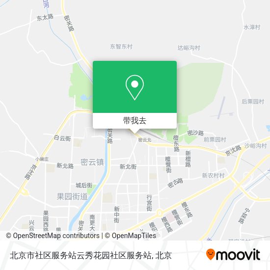 北京市社区服务站云秀花园社区服务站地图