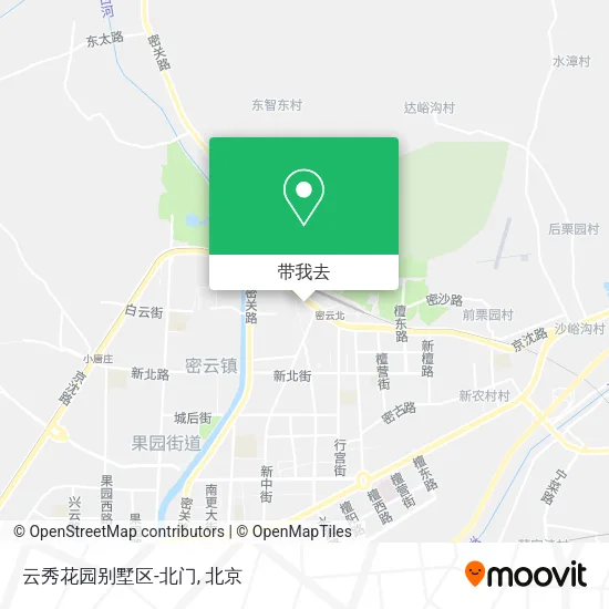 云秀花园别墅区-北门地图