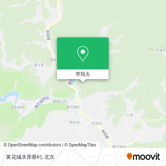 黄花城水库垂钓地图