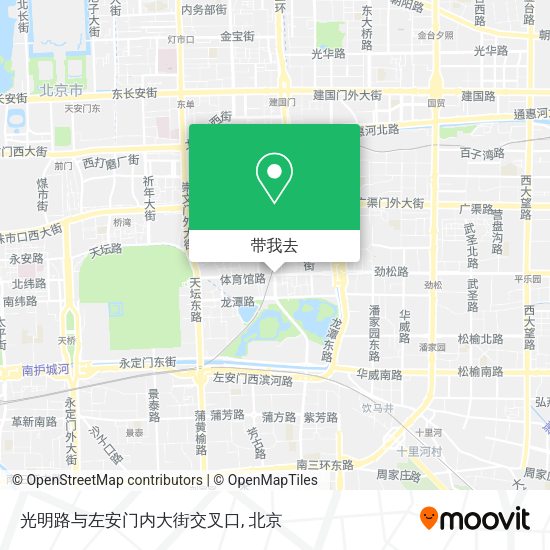 光明路与左安门内大街交叉口地图