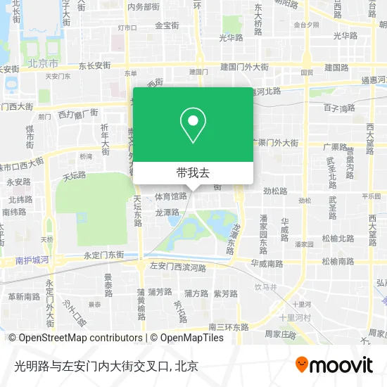 光明路与左安门内大街交叉口地图