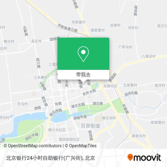 北京银行24小时自助银行(广兴街)地图