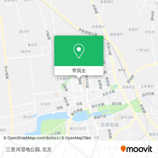 三里河湿地公园地图