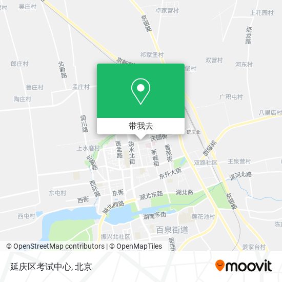 延庆区考试中心地图