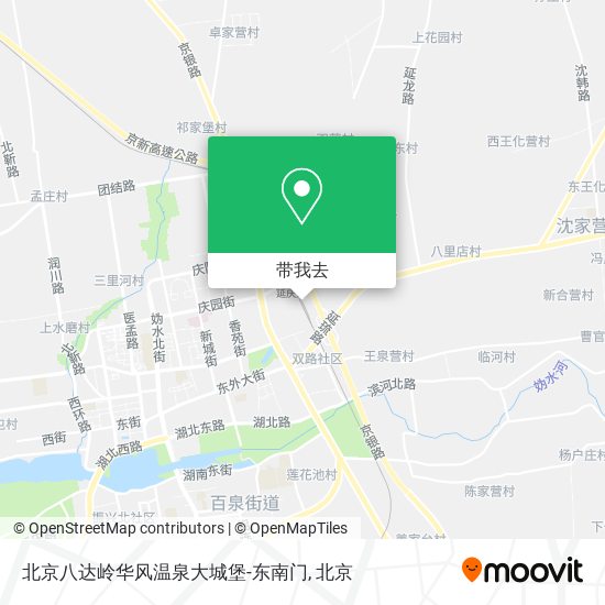北京八达岭华风温泉大城堡-东南门地图