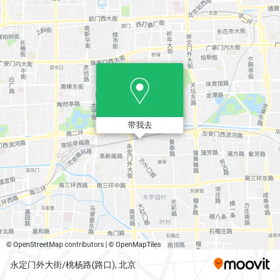 永定门外大街/桃杨路(路口)地图