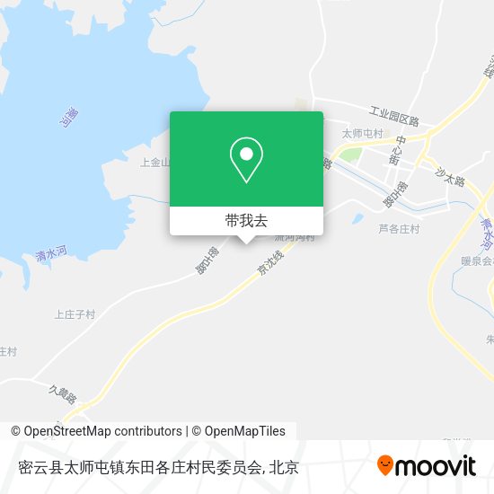 密云县太师屯镇东田各庄村民委员会地图