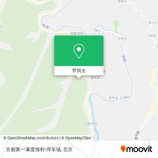 京都第一瀑度假村-停车场地图
