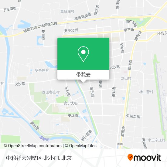 中粮祥云别墅区-北小门地图