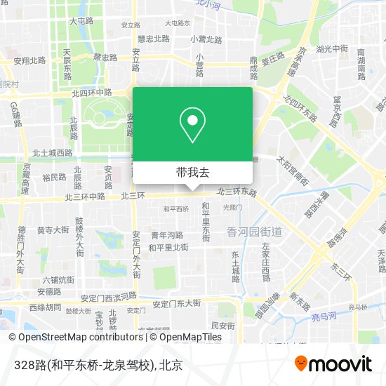 328路(和平东桥-龙泉驾校)地图
