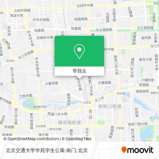 北京交通大学学苑学生公寓-南门地图