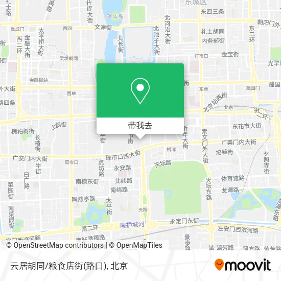 云居胡同/粮食店街(路口)地图