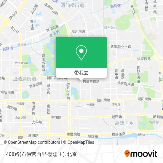 408路(石佛营西里-慧忠里)地图