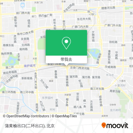 蒲黄榆出口(二环出口)地图