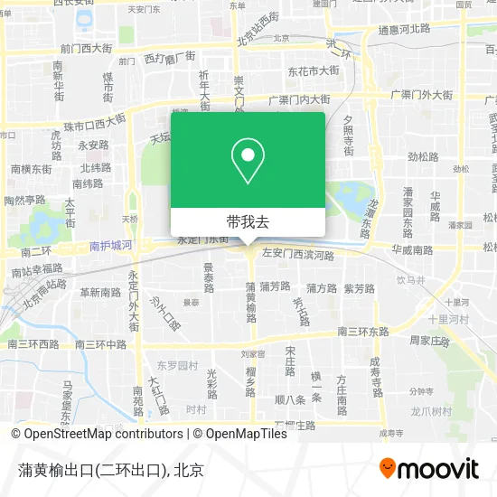 蒲黄榆出口(二环出口)地图