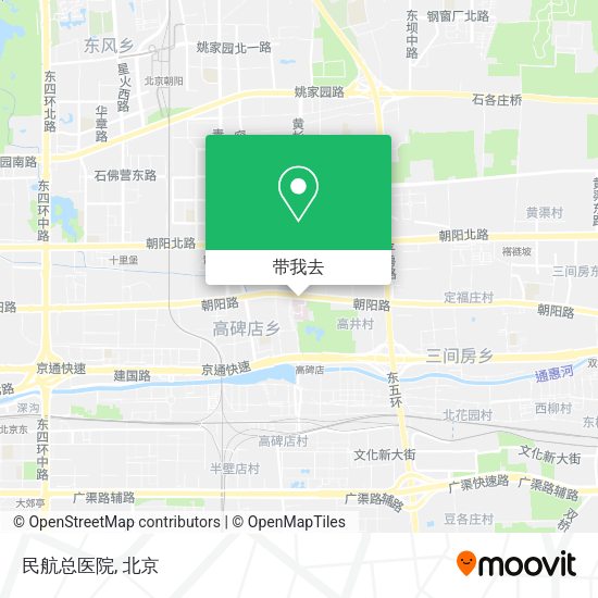 民航总医院地图