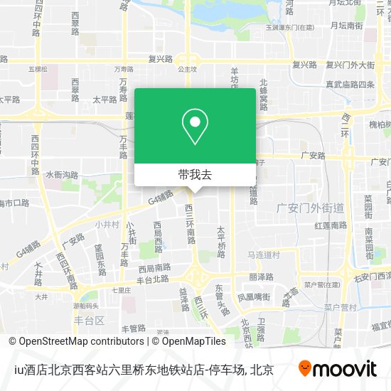 iu酒店北京西客站六里桥东地铁站店-停车场地图
