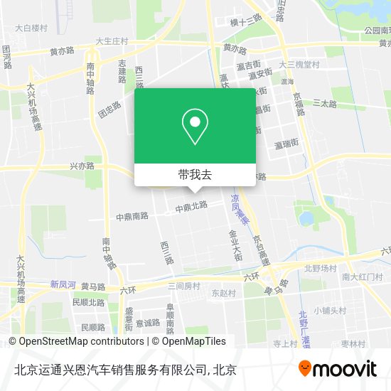 北京运通兴恩汽车销售服务有限公司地图
