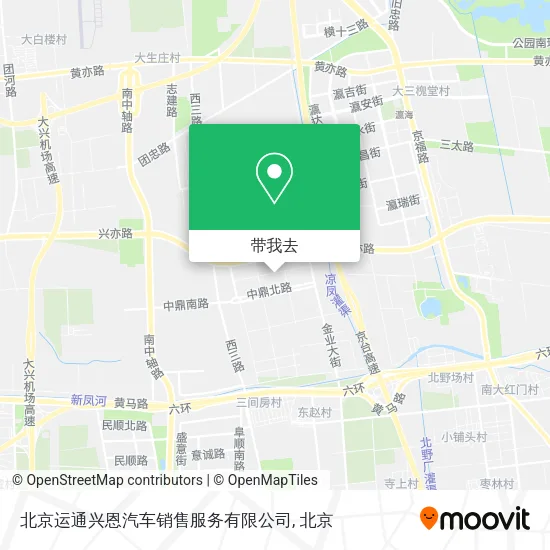 北京运通兴恩汽车销售服务有限公司地图