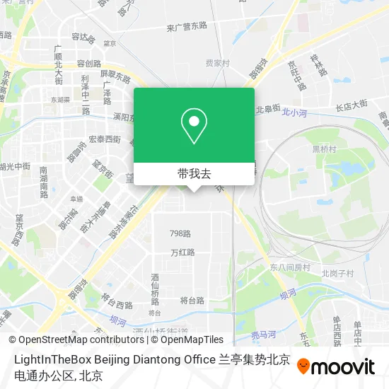 LightInTheBox Beijing Diantong Office 兰亭集势北京电通办公区地图