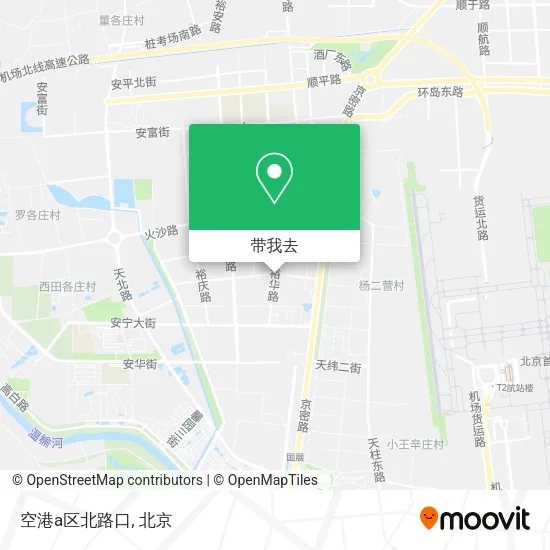 空港a区北路口地图