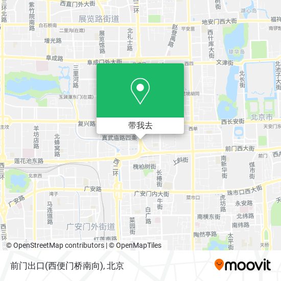 前门出口(西便门桥南向)地图