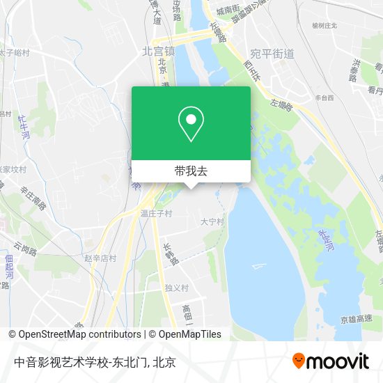 中音影视艺术学校-东北门地图
