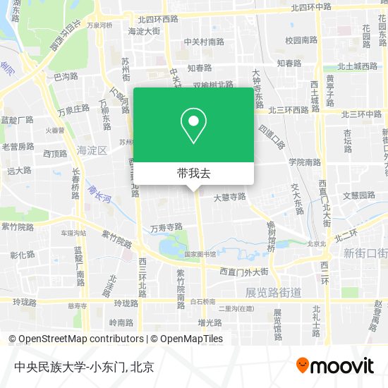 中央民族大学-小东门地图