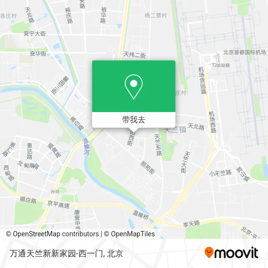 万通天竺新新家园-西一门地图