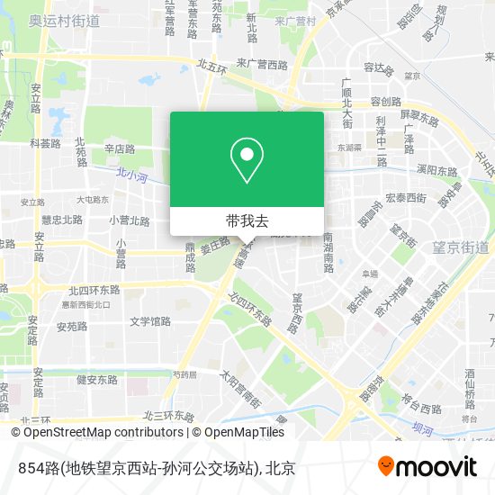 854路(地铁望京西站-孙河公交场站)地图