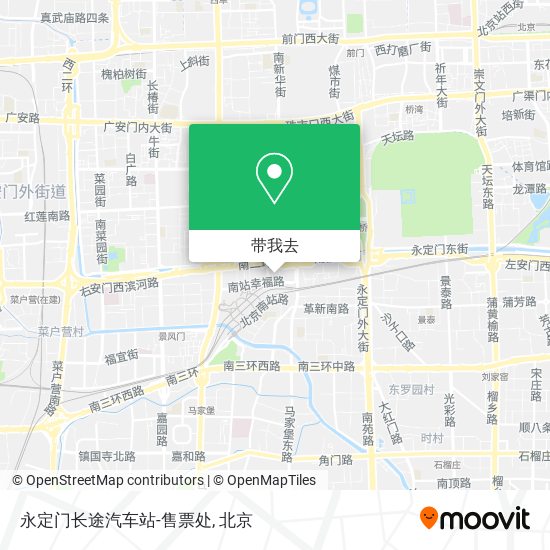 永定门长途汽车站-售票处地图