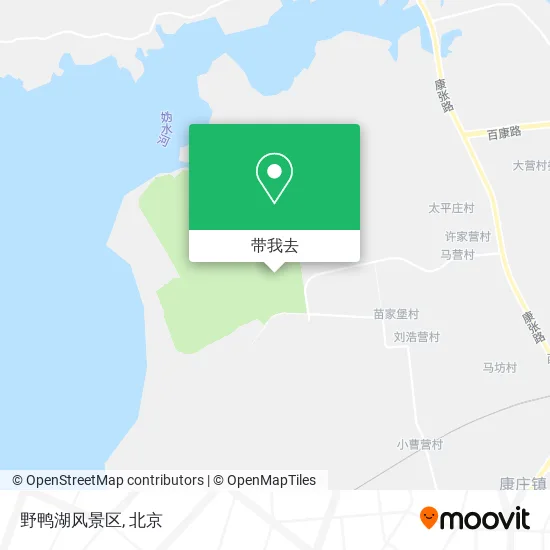 野鸭湖风景区地图