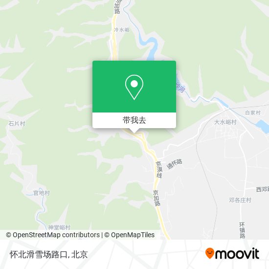 怀北滑雪场路口地图