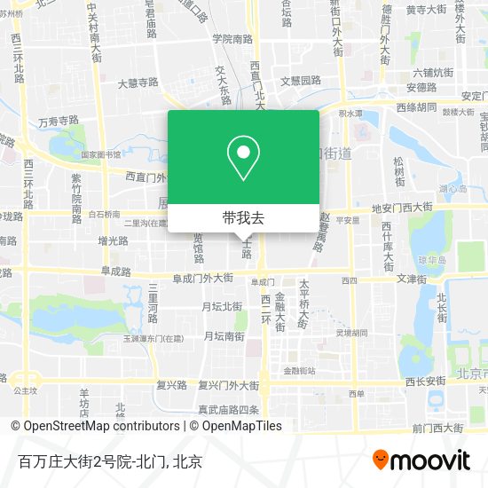 百万庄大街2号院-北门地图