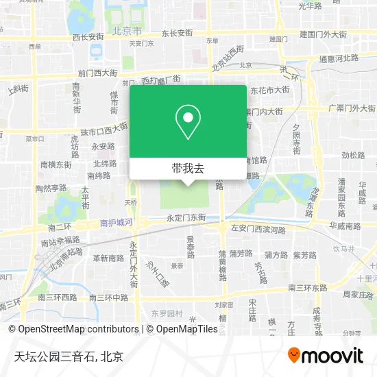 天坛公园三音石地图