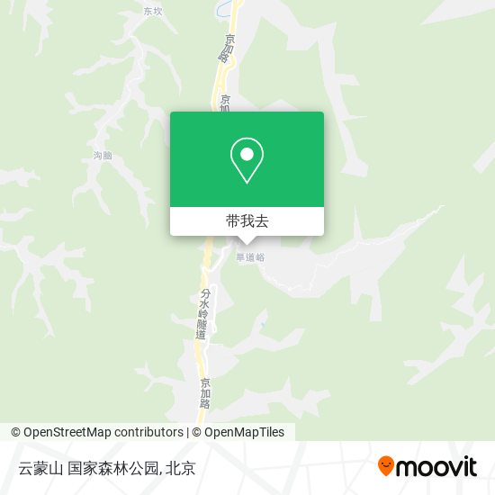 云蒙山 国家森林公园地图
