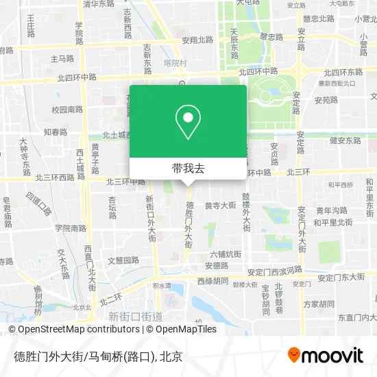 德胜门外大街/马甸桥(路口)地图