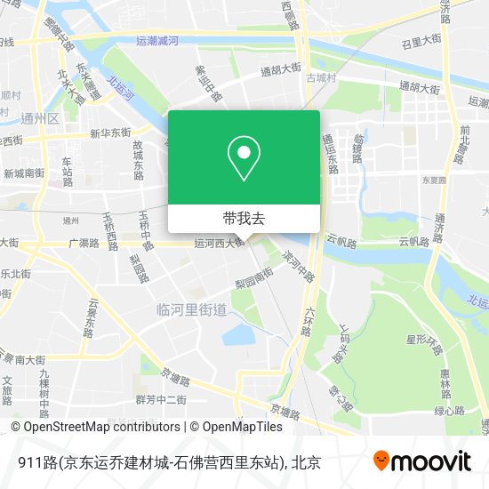 911路(京东运乔建材城-石佛营西里东站)地图