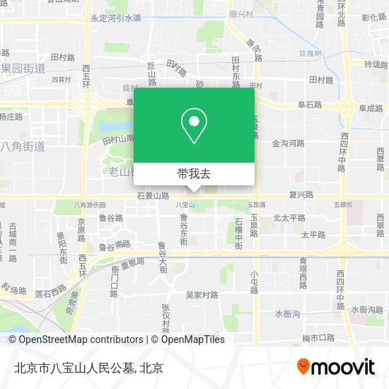 北京市八宝山人民公墓地图