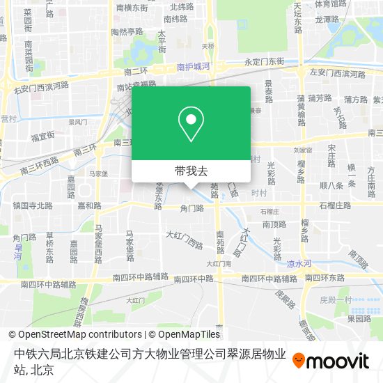 中铁六局北京铁建公司方大物业管理公司翠源居物业站地图