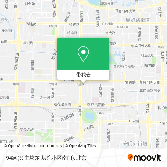 94路(公主坟东-塔院小区南门)地图