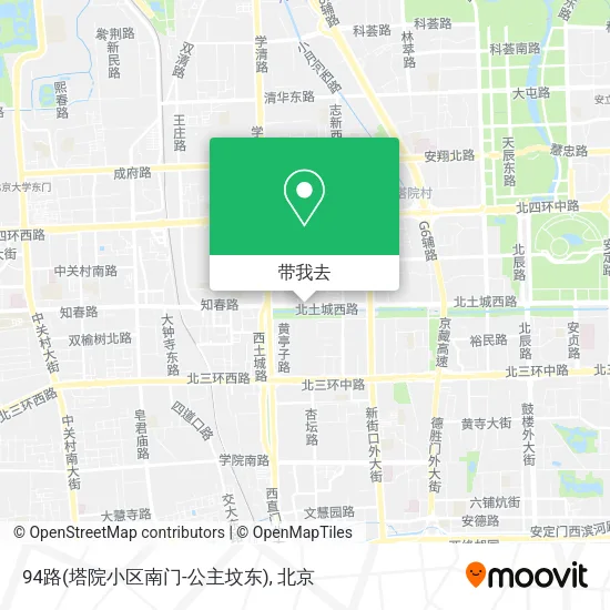 94路(塔院小区南门-公主坟东)地图