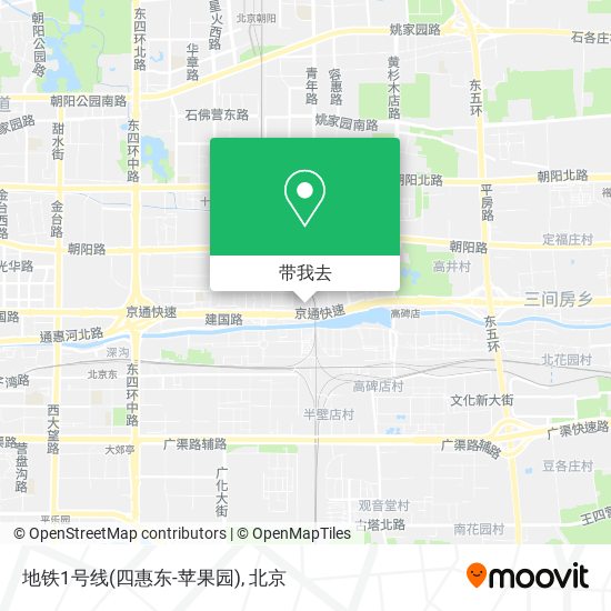 地铁1号线(四惠东-苹果园)地图