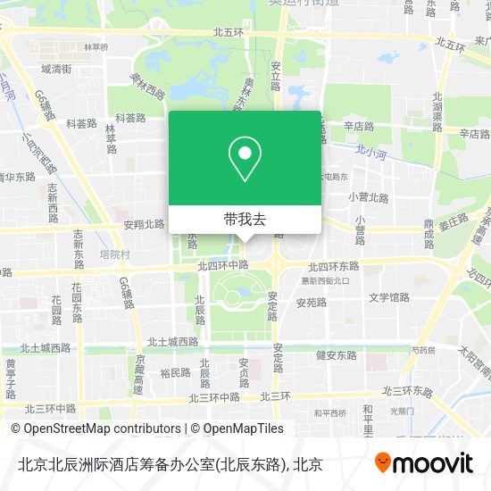 北京北辰洲际酒店筹备办公室(北辰东路)地图