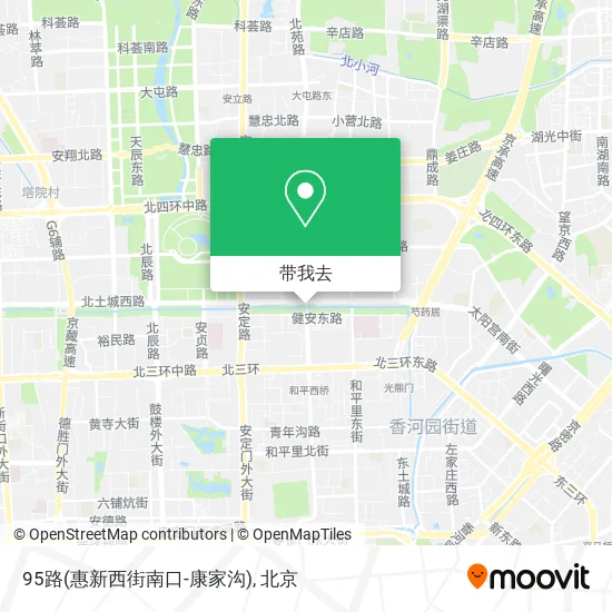 95路(惠新西街南口-康家沟)地图