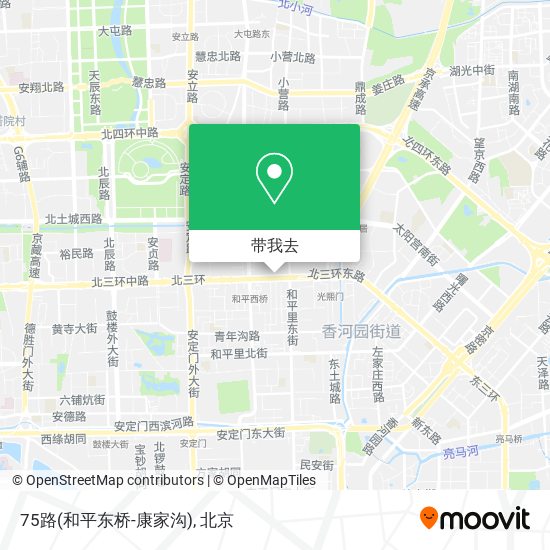 75路(和平东桥-康家沟)地图