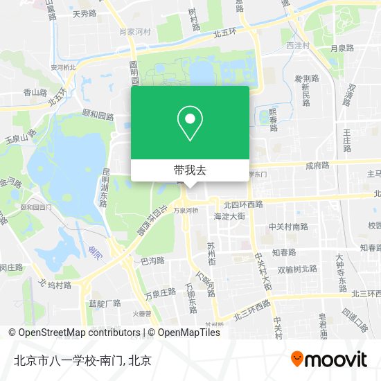 北京市八一学校-南门地图