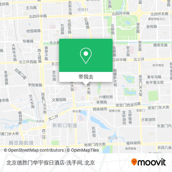 北京德胜门华宇假日酒店-洗手间地图