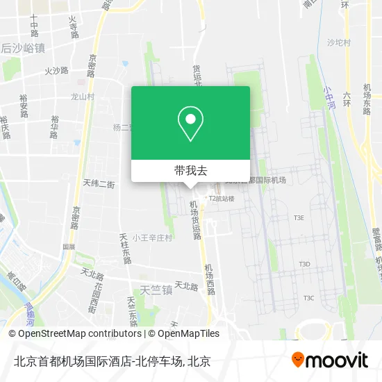 北京首都机场国际酒店-北停车场地图