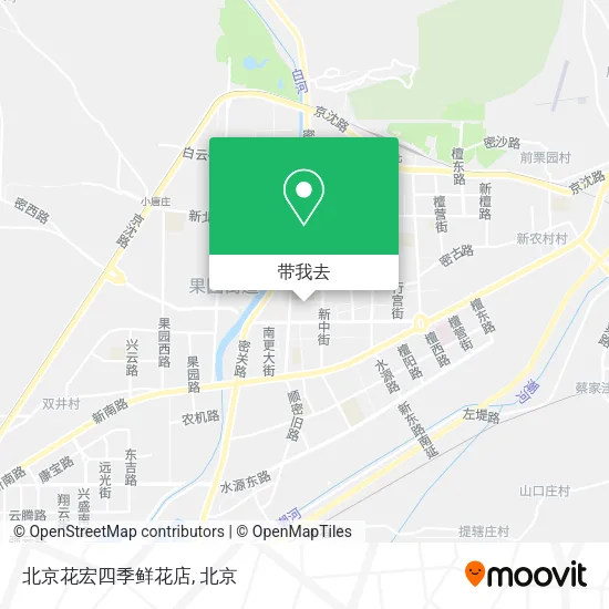 北京花宏四季鲜花店地图